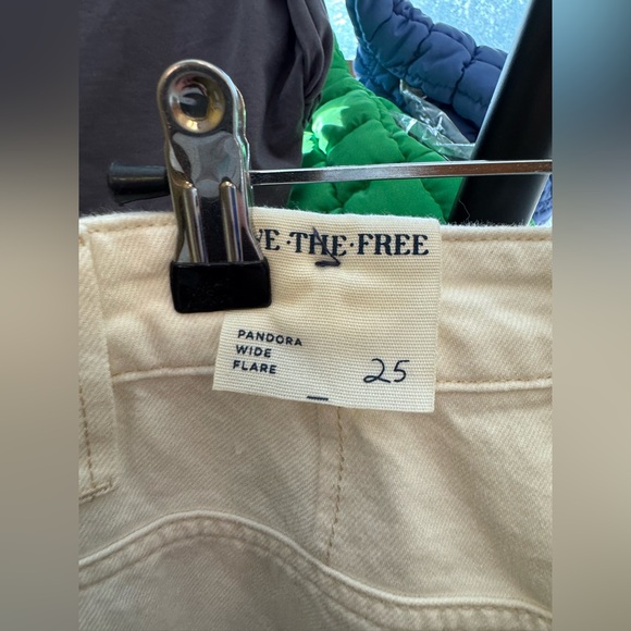 NWOT Free People We The Free Pandora Wide-Leg Jeans - heavenly ivory - 25 - Picture 11 of 11